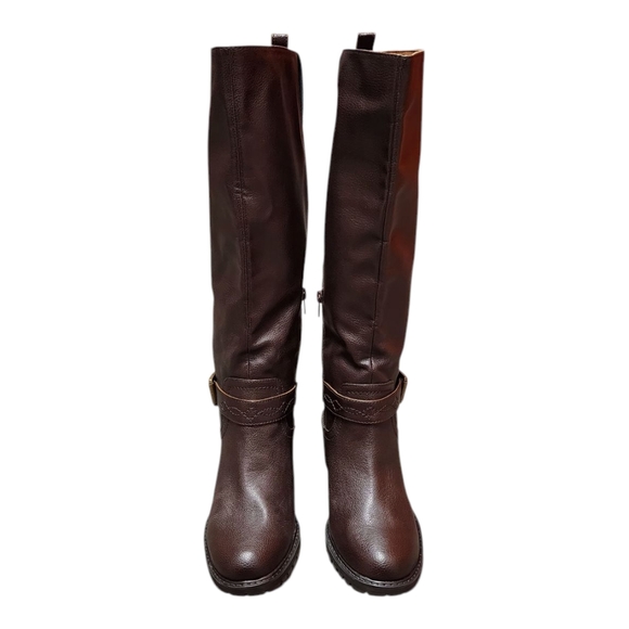 Zodiac Dark Brown Leather Heeled Boots - Picture 2 of 4